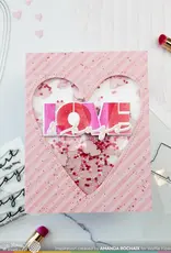 Waffle Flower Double Stitched Heart - Dies