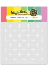 Waffle Flower Dashed Lattice Dots - Stencil