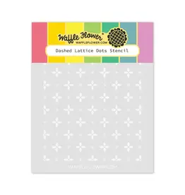 Waffle Flower Dashed Lattice Dots - Stencil