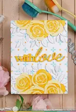 Waffle Flower Dashed Lattice Dots - Stencil