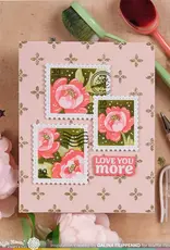 Waffle Flower Dashed Lattice Dots - Stencil