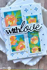 Waffle Flower Dashed Lattice Dots - Stencil