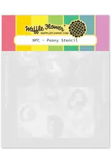 Waffle Flower Nesting Postage Collage Peony - Stencil