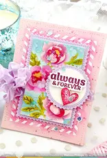 Waffle Flower Nesting Postage Collage Peony - Stencil