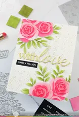 Waffle Flower Rose Bouquet - Stencils