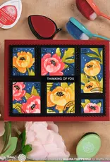 Waffle Flower Postage Collage Peony - Stencils