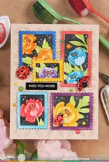 Waffle Flower Postage Collage Peony - Stencils