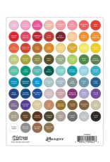 Tim Holtz - Ranger Distress Small Round Label Sheet (White Lettering)