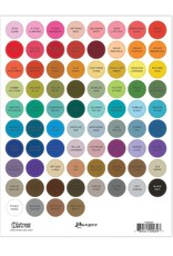 Tim Holtz - Ranger Distress Large Round Label Sheet (Black Lettering)