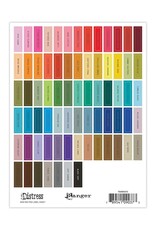 Tim Holtz - Ranger Distress Small Mini Ink Pad Label Sheet (Black Sheet)