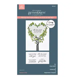 Spellbinders Betterpress Society - Flourish & Vines - December 2025- Press Plates, Die, Registration and Stencil