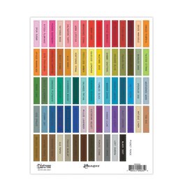 Tim Holtz - Ranger Distress Ink Pad Label Sheet (Black Lettering)