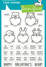 Lawn Fawn Critter Conversation Hearts - Stamps