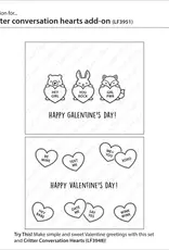 Lawn Fawn Critter Conversation Hearts Add-On - Stamps