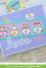 Lawn Fawn Critter Conversation Hearts Add-On - Stamps