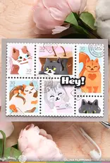 Waffle Flower Postage Collage Meow - Stencils