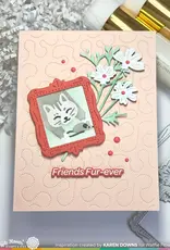 Waffle Flower Postage Collage Meow - Stencils