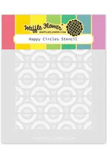 Waffle Flower Happy Circles - Stencil