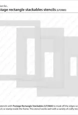 Lawn Fawn Postage Rectangle Stackable - Stencils