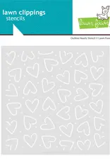 Lawn Fawn Outline Hearts - Stencil