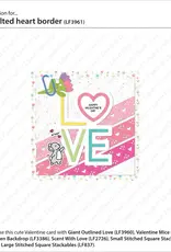 Lawn Fawn Quilted Heart  Border - Lawn Cut