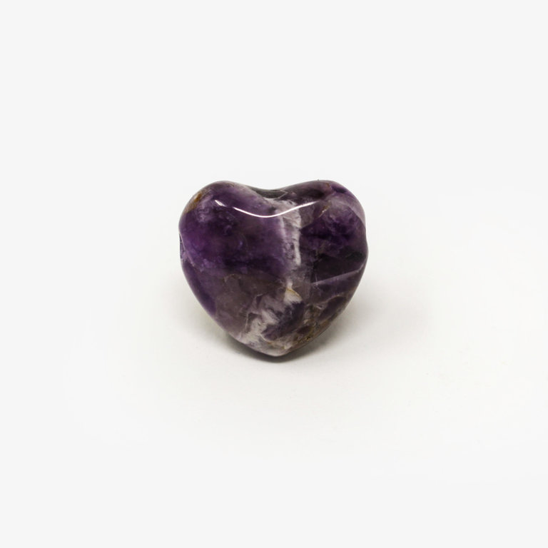 Amethyst Drilled Heart Pendant