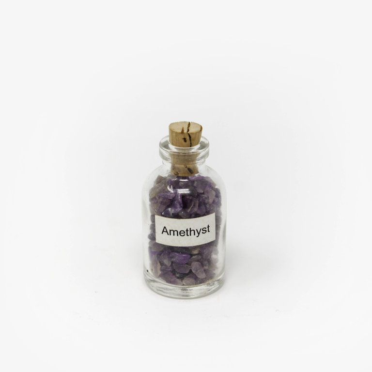 Amethyst Gemstone Chip Bottle