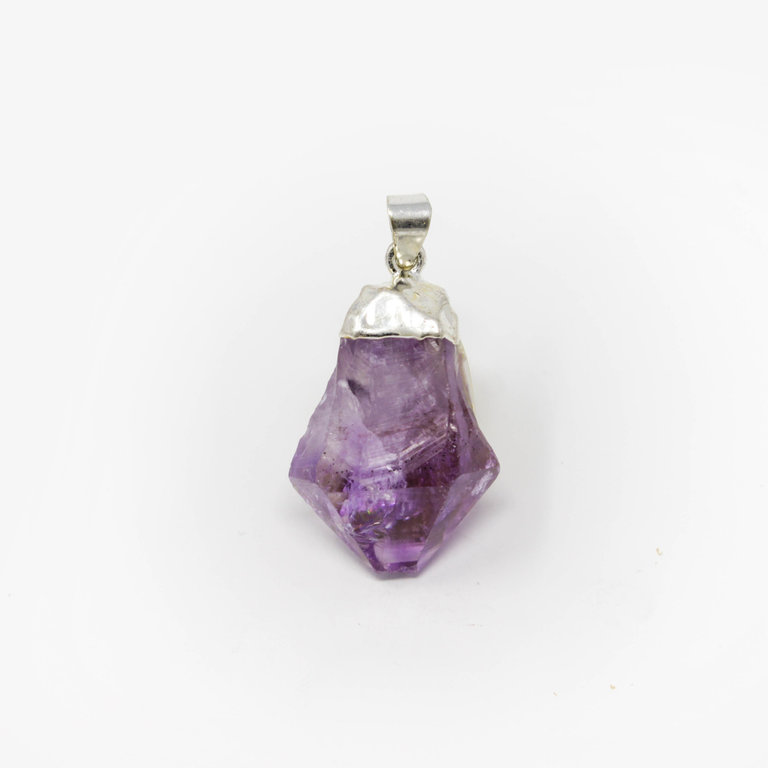 Amethyst Silver Plated Pendant