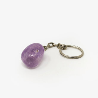 Amethyst Tumbled Keychain