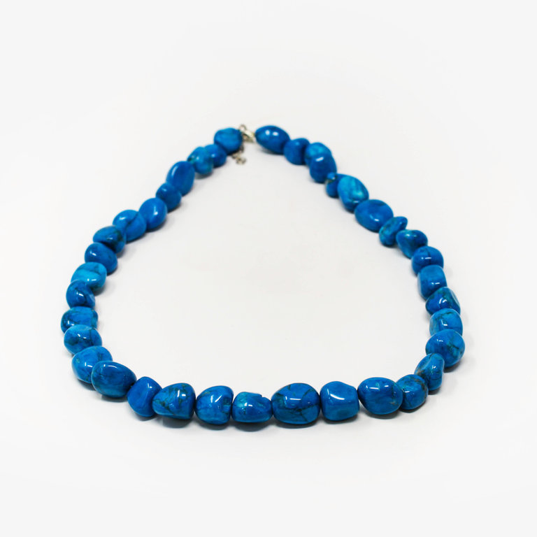 Blue Howlite Tumbled Necklace