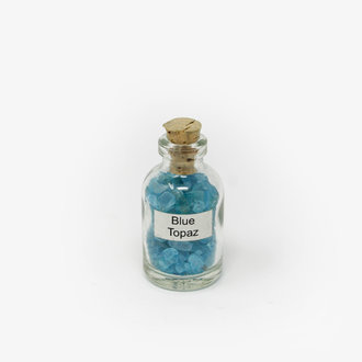 Blue Topaz Gemstone Chip Bottle