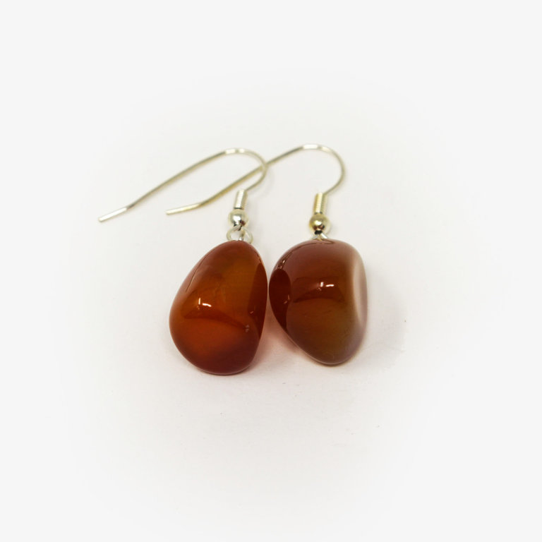 Carnelian Tumbled Earrings