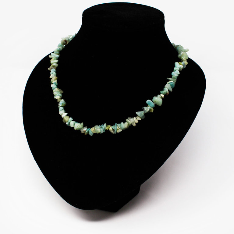 Chrysoprase Gem Chip Necklace