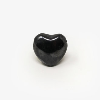 Hematite Drilled Heart Pendant