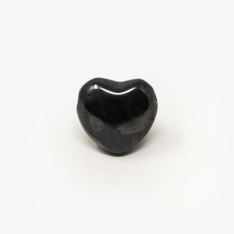 Hematite Drilled Heart Pendant