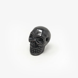 Hematite Drilled Skull Pendant