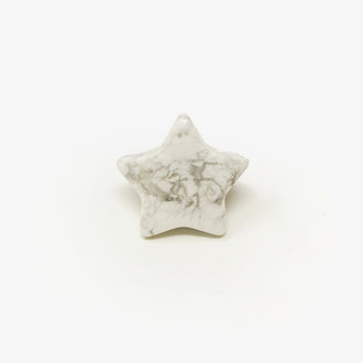 Howlite Drilled Star Pendant