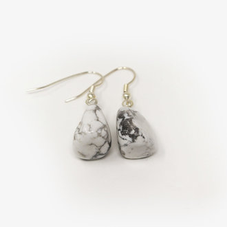 Howlite Tumbled Earrings