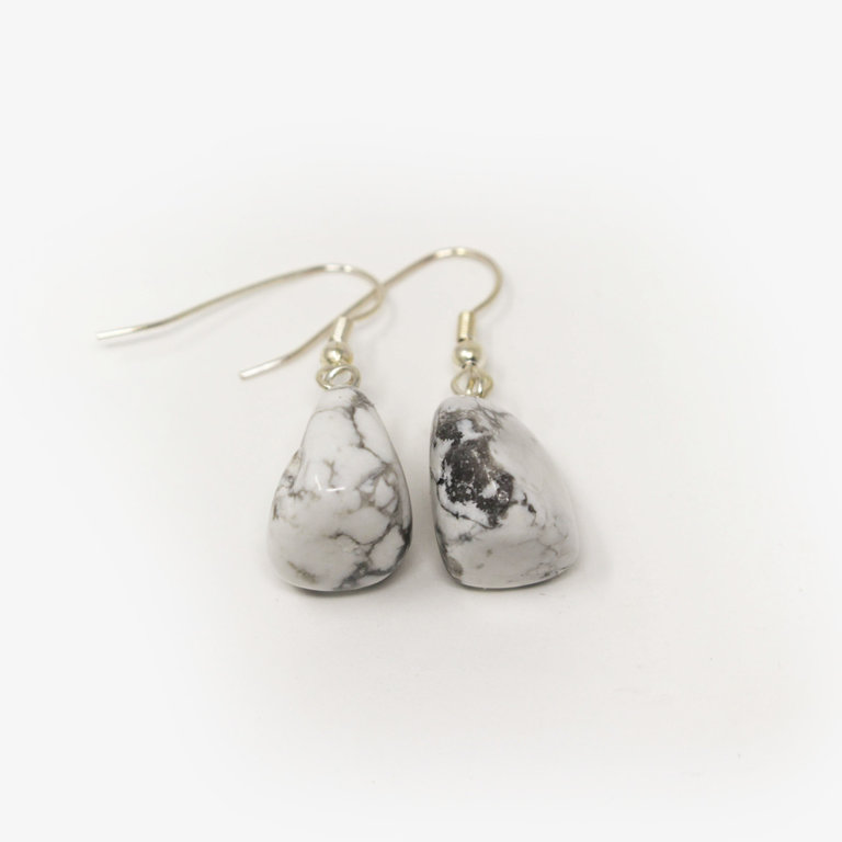 Howlite Tumbled Earrings