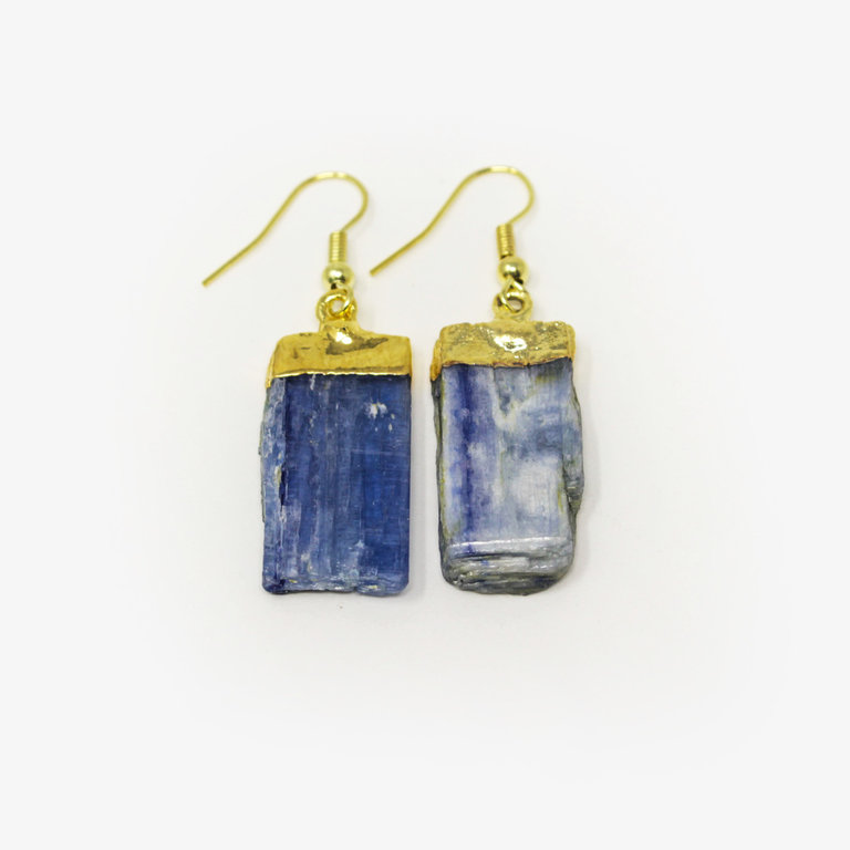 Kyanite Gold Plated Earrings