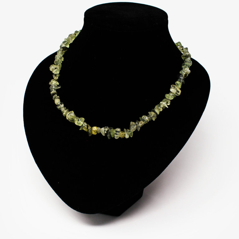 Prehnite Gem Chip Necklace