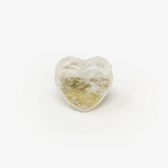 Clear Quartz Drilled Heart Pendant