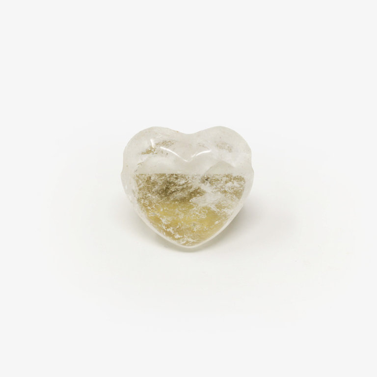 Clear Quartz Drilled Heart Pendant