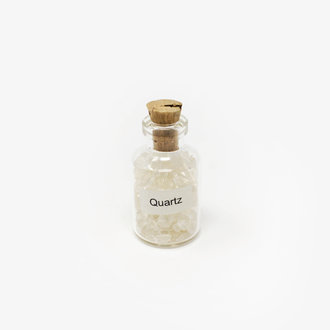 Clear Quartz Gemstone Chip Bottle