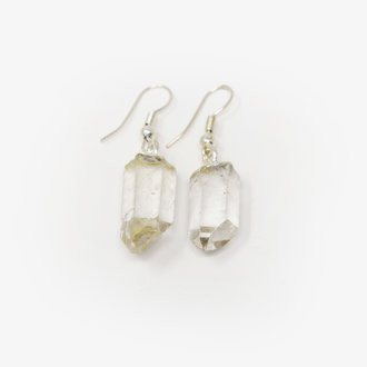 Clear Quartz Point Earrings