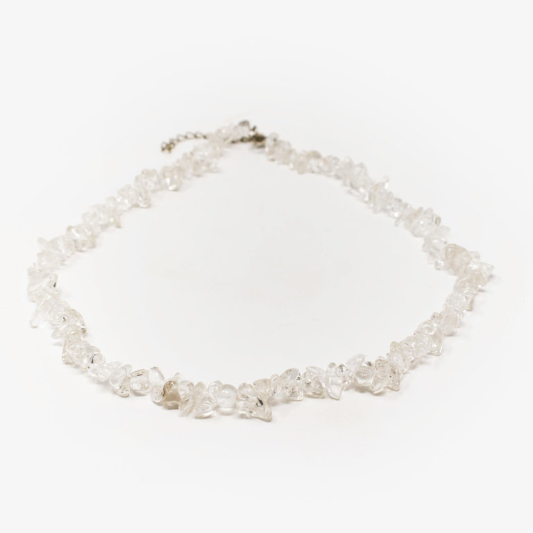 Clear Quartz Gem Chip Necklace