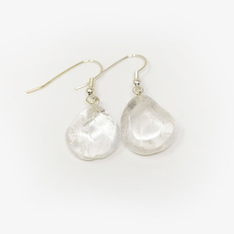 Clear Quartz Tumbled Earrings