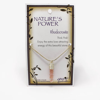 Rhodochrosite Nature's Power Necklace