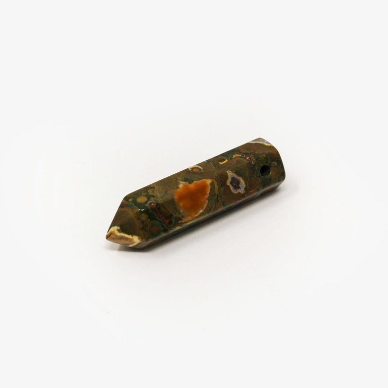 Rhyolite Jasper Drilled Point Pendant