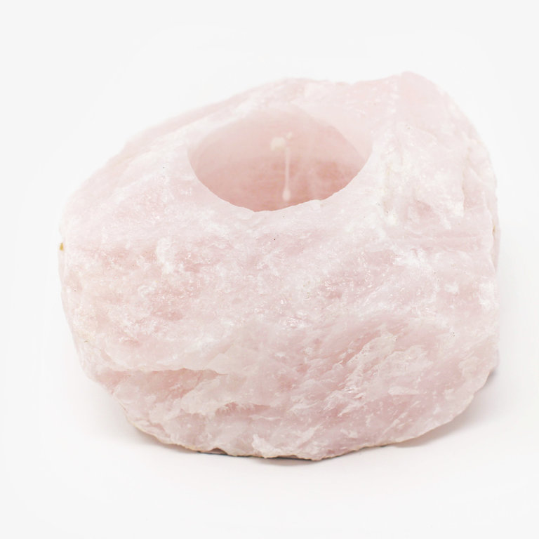 Rose Quartz Candle Holder